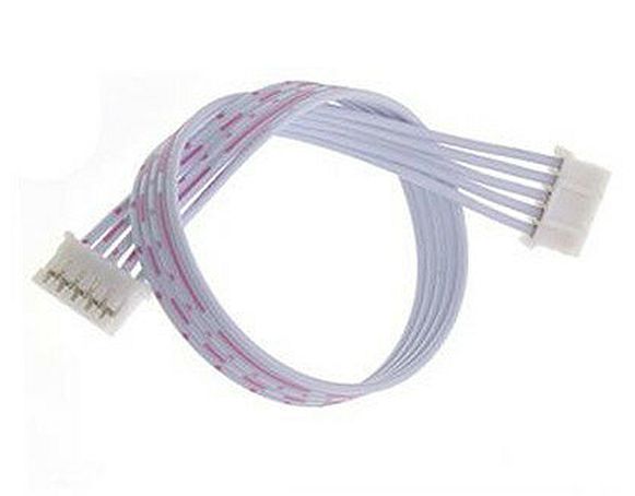 Connector JST-PH 2.0mm pitch 5-pin male-male met 10cm kabel wit/rood